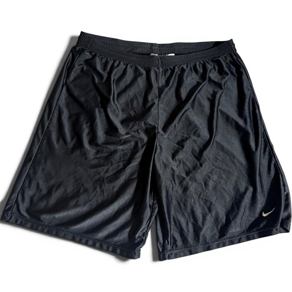 Vintage Nike Shorts Mens XL Black Mesh Athletic Gym Made in USA Swoosh Logo